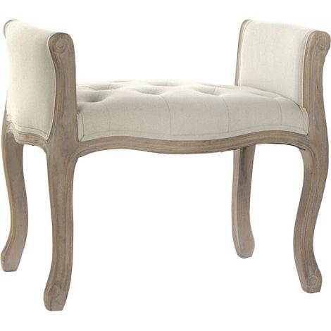 Banquette Lin Rubberwood 65X46X60 Beige (1/4)