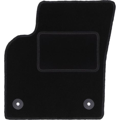 Tapis de sol conducteur en velours noir pour Volvo S40 II berline (2004-2012).