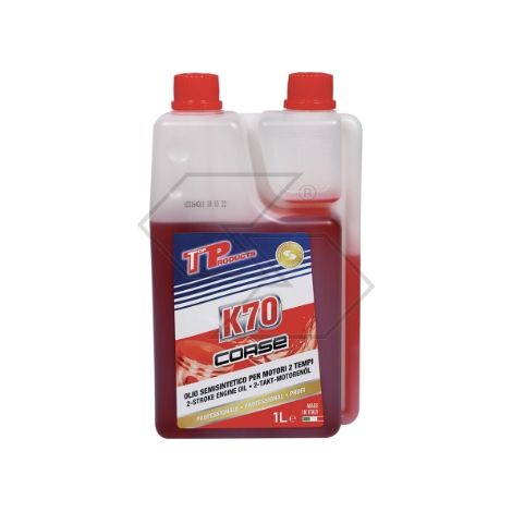 Starkes K70 Corse teilsynthetisches Öl für 2-Takt-Motoren, 1-Liter-Packung mit Spender