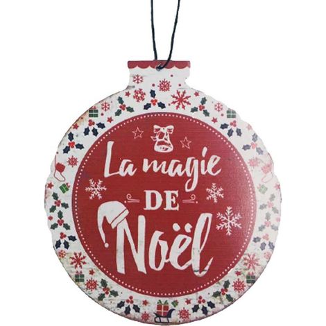 Décoration de sapin en métal à suspendre magie de noël