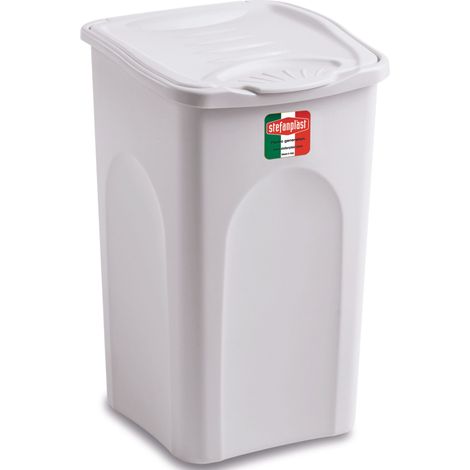 Stefanplast PORTABIANCHERIA PRIMAVERA CHIUSO BIANCO Lt. 50 - cm. 37x37x56 h