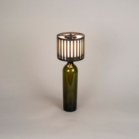 Lampe de table unique Bottle noir rechargeable - 7837-752 (1/3)