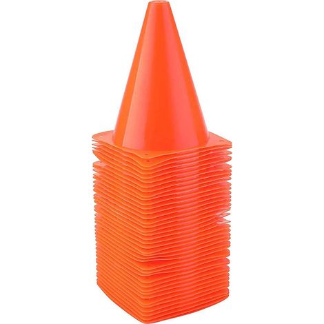 Traffic Cone - 23 Cm - Polyethylene Vinyl - Orange - 10 Unités (1/5)