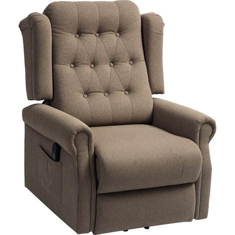 45° Lifting Riser Recliner Armchair - Dark Brown (1/5)