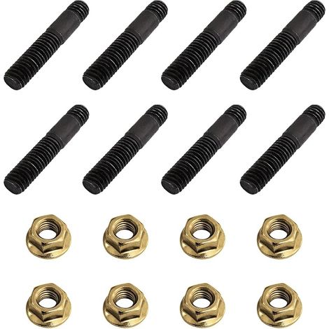 Lot de 16 écrous de collecteur d'échappement haute résistance, 10.9 M8 x 40 8 M8 x 1,25 CU SW13 avec collerette (1/5)