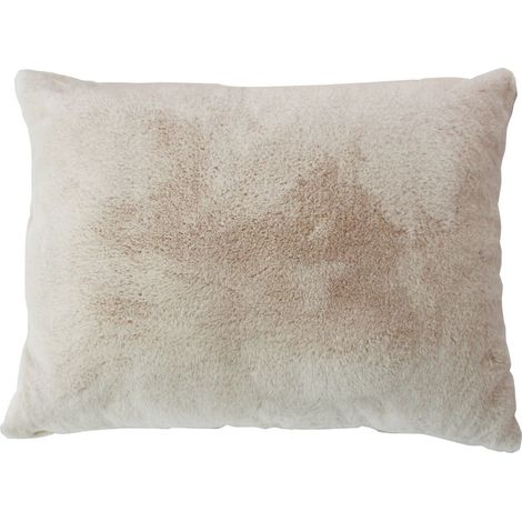Coussin Déco Imitation Fourrure "Rabbit" 50x65cm Beige