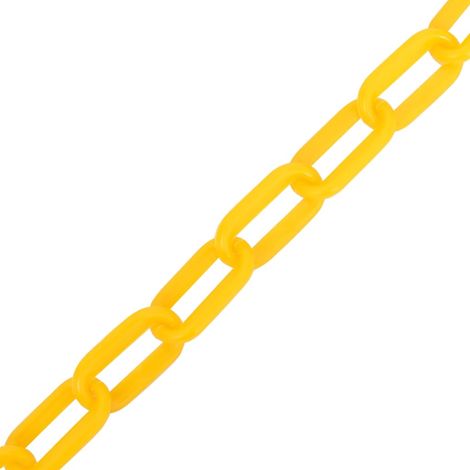 vidaXL Cadena de advertencia plástico amarillo 100 m Ø6 mm (1/2)