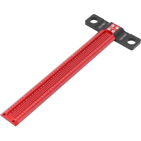 Règle de menuiserie en aluminium, 30 cm pour marquage et perçage précis, durable. (1/5)