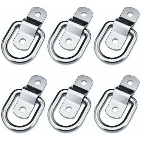 Satz mit 6 robusten Zurrringen zur Befestigung, Befestigung, Gurt, Klampe, Haken, Kupplung, Anhängeranker, mit zwei Karabinern, 4 mm Länge, 100 Zoll (39,37 Zoll). (1/5)