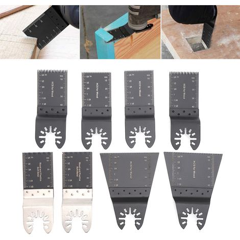8 lames de scie universelles en acier à haute teneur en carbone pour outils multifonctions oscillants (1/5)