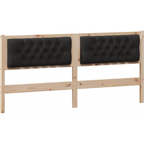 vidaXL Tête de lit Autre Marron et noir 160 cm Bois massif en pin