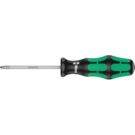 WERA Kreuzschlitz-Schraubendreher 355 PZ 1 x 80 mm, Rundklinge