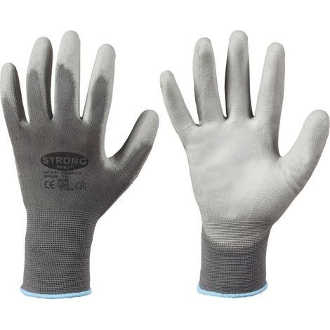 Guante de protección, Nylon, Talla 7, gris (por 12) (1/5)