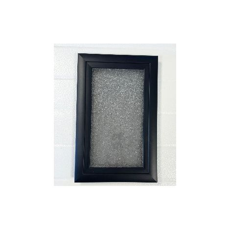 4M – Hublot rectangulaire noir pour porte de garage – Vitrage opaque crystal – Système d'assemblage par clipsage – Épaisseur panneaux 18 à 28mm