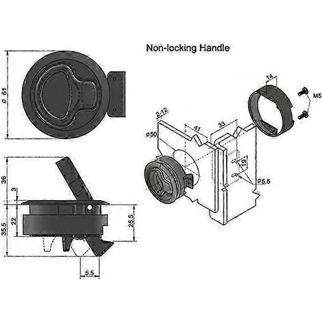 Set di 4 dispositivi di bloccaggio rotonda a chiusura rapida per gate bridge camper, yacht o in barca (1/5)