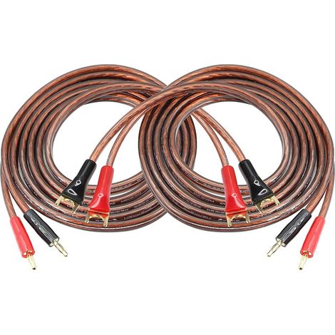 Convient aux câbles d'enceintes haute fidélité OFC, aux câbles d'enceintes avec fiche banane vers connecteur en Y et fiche banane 4 mm vers connecteur en fourche. (1/5)