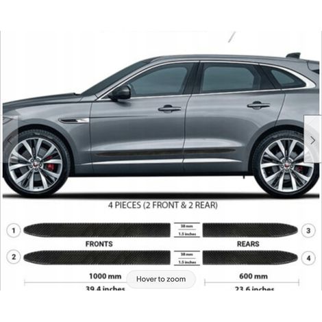 Jaguar F-Pace - Molduras laterales negras para las puertas (1/5)