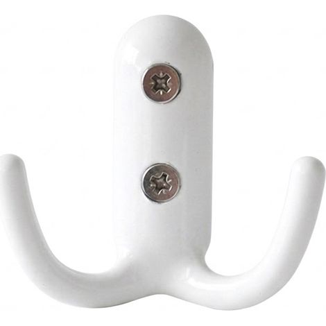 APPENDIABITO 2 GANCI pz 1 - bianco  - Blister Koncreto