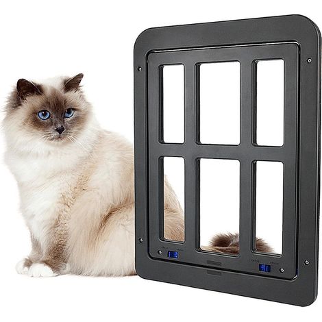 Panneau Aimanté pour Chat 25x31.5cm, Chatière Magnétique Facile à Poser, Filet Anti-Moustiques pour Chien et Chat, Porte Intérieure avec Moustiquaire (1/5)