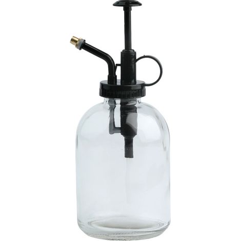 Pulverizador de plantas vintage - Botella de vidrio de 400 ml con bomba de ABS - Elegante para suculentas y cactus (1/5)
