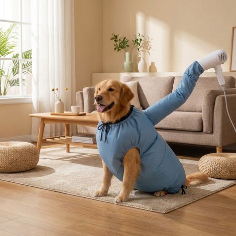 Boite de sechage pour chien et chat en Oxford resistant et film argente thermique, raccord pour sechoir, fermeture a glissiere, taille M pour animaux de 5 a 10 kg, sechage rapide qui limite les poils (1/5)