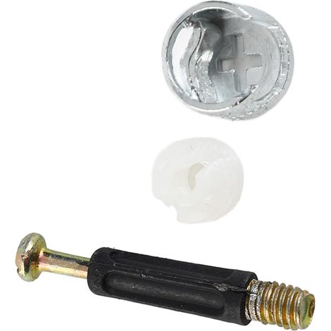 Kit de fixation 3 en 1 à came excentrique pour assemblage meubles (1/5)