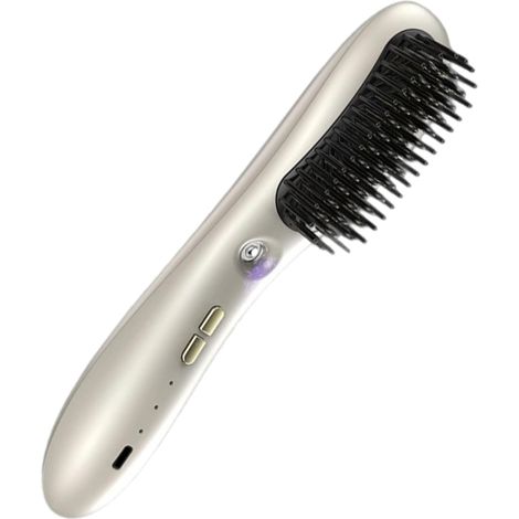 Brosse lissante : appareil de coiffure haut de gamme, réservoir d'humidité intégré, technologie de peigne lissant électrique, répartition homogène de la chaleur, finition lisse (1/5)