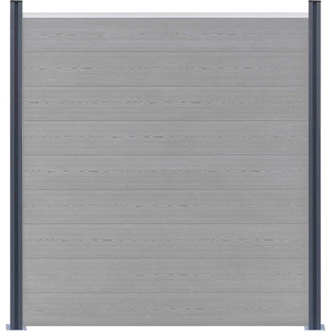 vidaXL Postes de valla 2 unidades aluminio gris oscuro 185 cm (1/2)