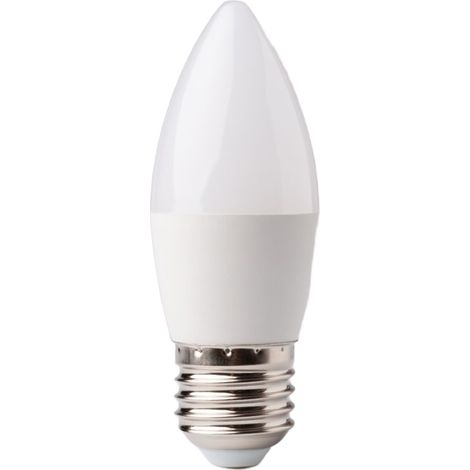 Ampoule LED bougie E27 10W 4000K 900lm verre opale
