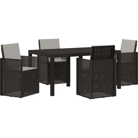 Ensemble table et chaises de jardin en polypropylène (5 pièces) (1/5)