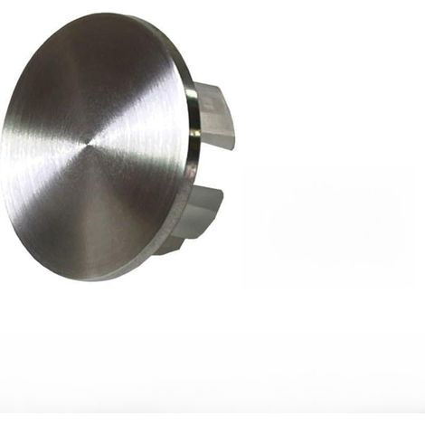 Bouchon de trop-plein - 1 Pièce - Acier Inoxydable - Étanche - Lavabo et Baignoire - 22 mm à 24 mm (1/5)