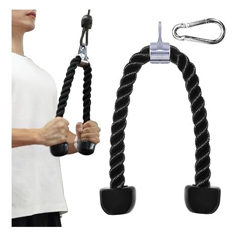 Corde Triceps Accessoire Câble, Corde Triceps 70 cm pour Accessoire Machine à Câble, Accessoire Tirage Triceps pour Équipement Home Gym, Accessoires Câble pour Salle de Sport (1/5)