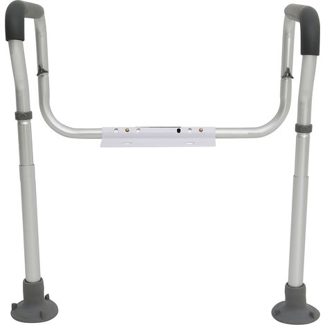 Mophorn Toiletten-Sicherheitsgeländer, verstellbarer Badezimmer-Toilettensitzrahmen, trägt 300 Pfund, Haltegriffe mit gepolsterten Armlehnen für Senioren, Behinderte und Menschen mit Handicap