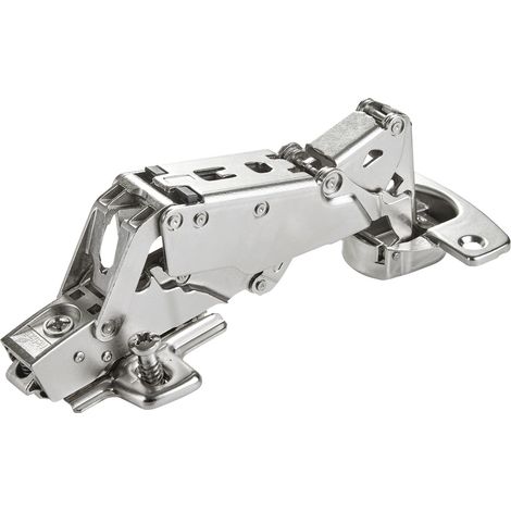 SOTECH Weitwinkelscharnier 165° Sensys 8657i Eckanschlag (vorliegend) Null-Einsprung, Soft-Close und Schließautomatik, Schnellmontage inkl. Montageplatte Höhe 0 mm mit Euroschrauben