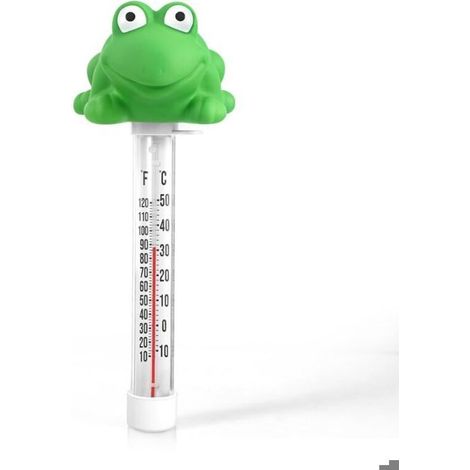Thermomètre de piscine - Grenouille - Flottant - Incassable - Facile à lire - Pour piscines et spas (1/4)