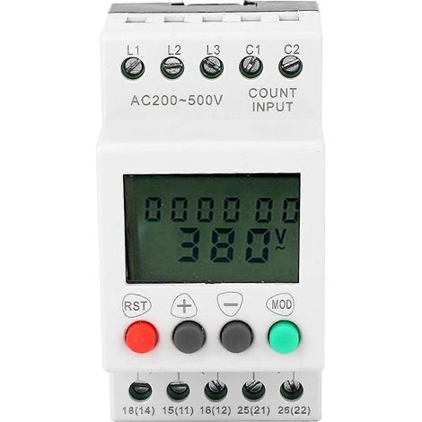 JFY-5-1 Protection contre les défauts de phase avec écran LCD et relais de surveillance des surtensions/sous-tensions (relais de surveillance de tension triphasée) (1/4)