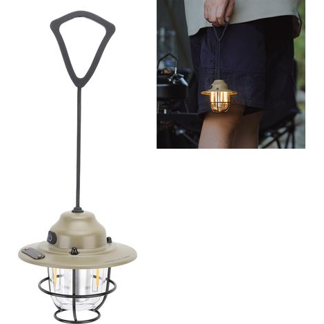 Campinglampe in Form eines Tannenzapfens, langlebige, wasserdichte LED-Stimmungsleuchte, grünes Retro-Nachtlicht (1/5)