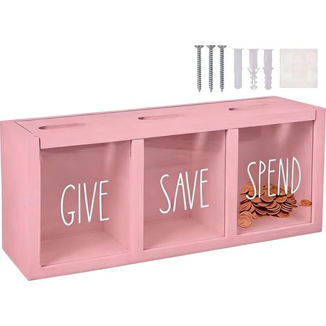 Enfant Conteneur Magnétique Mural avec Fenêtre Transparente Dépenser Économiser Pour Garçons Étudiants Chambre Bureau (1/5)