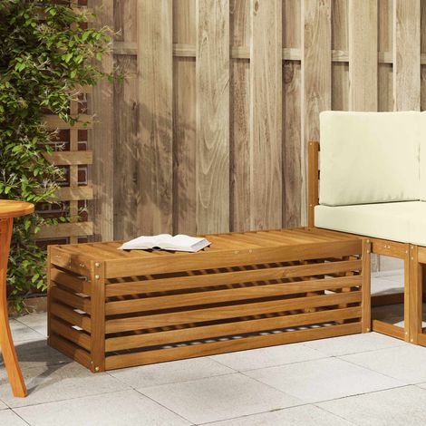 vidaXL Banc de Jardin Naturel 115 x 43 x 37 cm Bois d'Acacia Massif