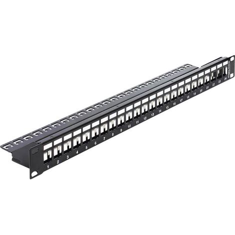 Delock Panneau de Brassage 19 pouces Noir 1U (1/3)