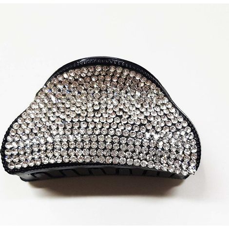 TRADE SHOP - Set 2 Fermaglio Fermagli Pinza Glitter Ferma Capelli Parrucchiere Fermacapelli -
