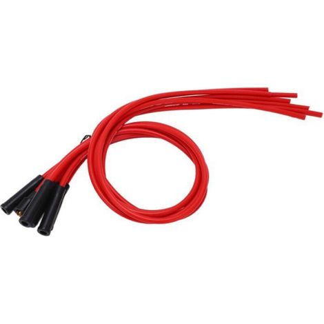 Eosnow Jeu de fils d'allumage de bougie d'allumage rouge, diamètre de 8mm, longueur de 1m, remplacement de fil d'allumage pour voi (1/4)