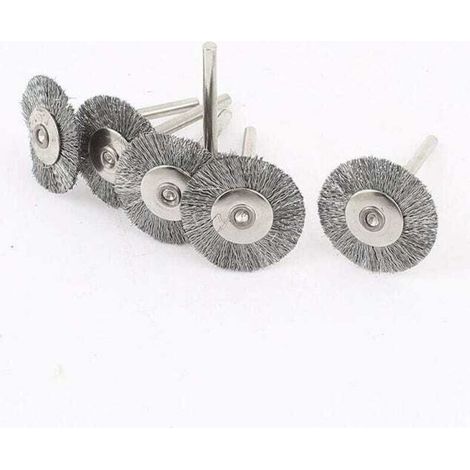 10 brosses rotatives en acier, brosses pour perceuses métalliques, accessoires pour outils rotatifs de nettoyage et polissage. (1/5)