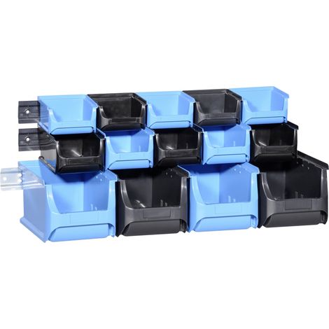 Allit Sichtboxen-Set 17-teilig ProfiPlus 1+2+3/17 mit Schienen Sortimentskästen