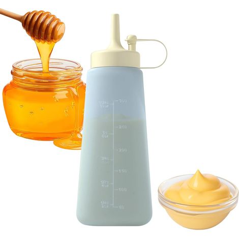 Contenants à sauce Distributeur de Liquides Portable Bouteille pour sauce salade pour la préparation des aliments, des repas, le restaurant, la cuisine, la maison, le , le (1/5)
