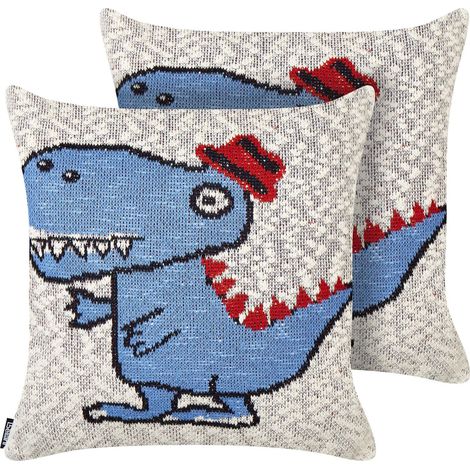 Dekokissen 2er Set GAMBIR Baumwolle 45 x 45 cm Blau