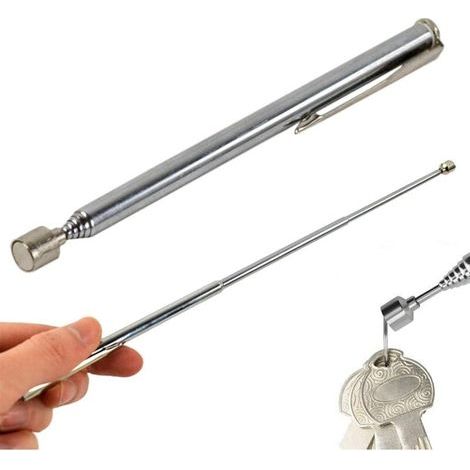 Set of 2 Magnetic Telescopic Rods, Magnetic Reading Rods, Telescopic Magnetic Pickup Rods, Extendable Magnetic Pickup Rods, Telescopic Magnetic Pickup Rods, with Pocket-Style Clip Design, A (1/5)