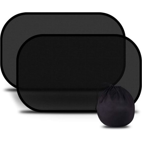 Pare-Soleil Voiture Bébé.TRÈS Sombre Protection UV/Chaleur. Pare-Soleil Auto-Adhésifs pour Enfants.Pose Rapide/Facile.Sac de Rangement fourni.Taille 51x31 cm (M)