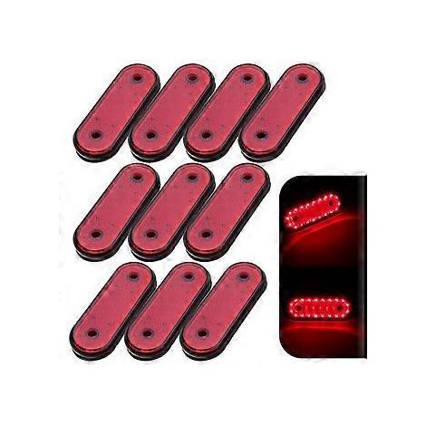 10 Stück 12V Seitenmarkierungsleuchten rot 20LED Seitenmarkierungsleuchten LED-Seitenmarkierungsleuchte für Pickup-Trucks