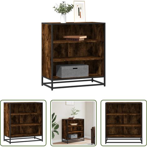 Metall -  Sideboard Räuchereiche 68x35x76 cm Holzwerkstoff und Metall (1/5)